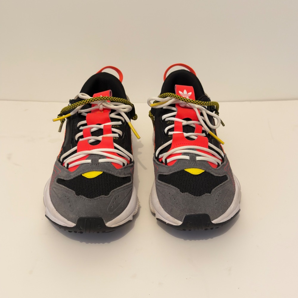 Adidas Ozweego Zip Core Black Solar Red Grey Mens Sneakers H67266 Size 7 - Picture 2 of 8